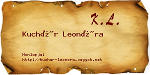 Kuchár Leonóra névjegykártya